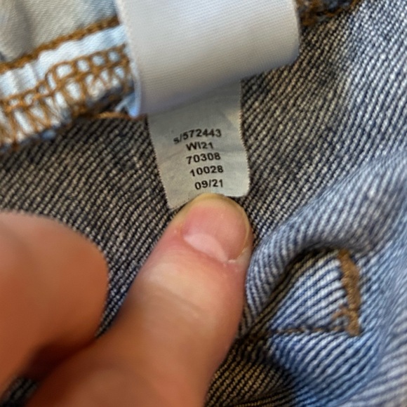 LOFT The Kick Crop High Waist Flare Deconstructed Hem 10 Dark Wash Distressed - Picture 14 of 15